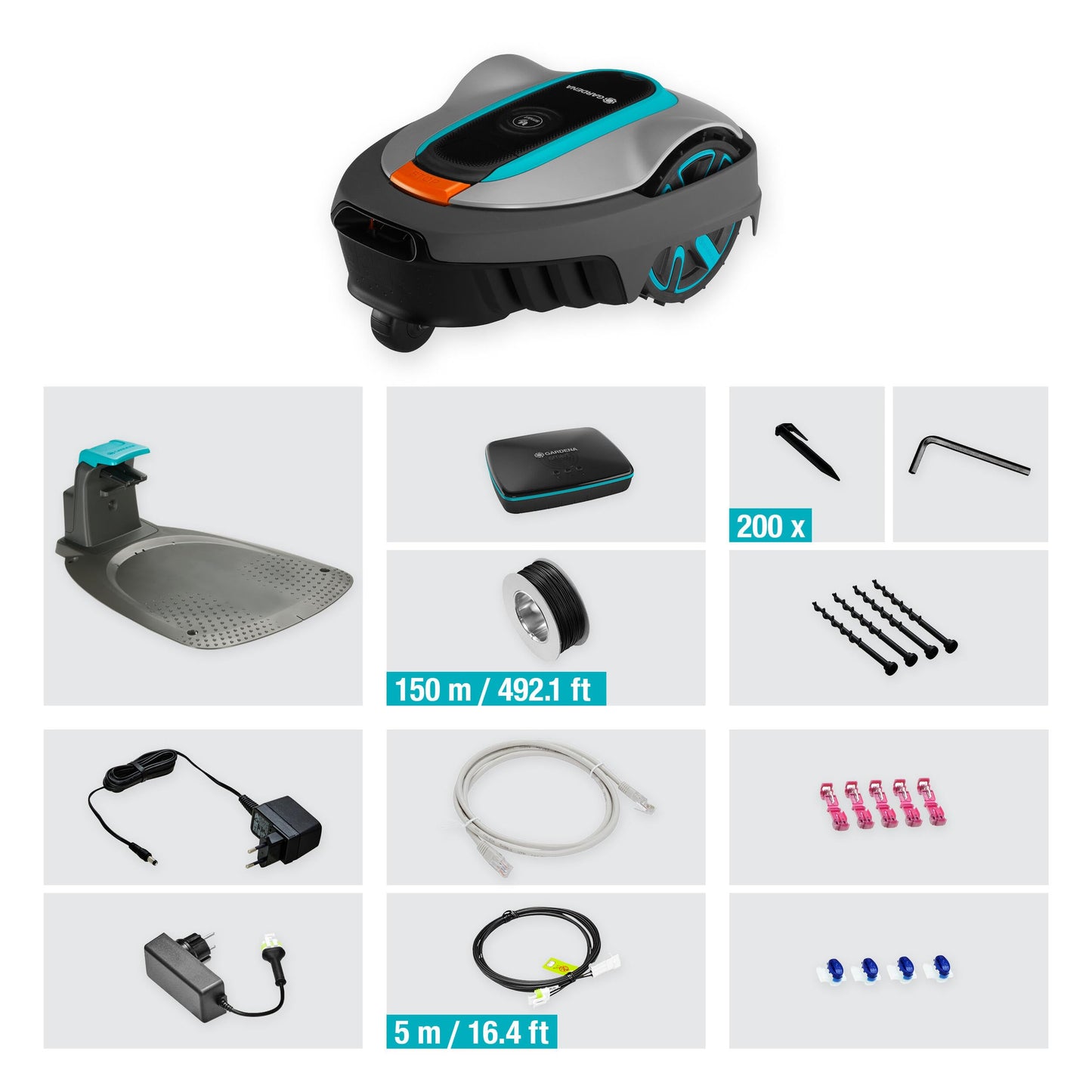 Gardena SILENO City 400m² Set - LONA AI-Technologie, App-Steuerung, 35% Steigung, inkl. Gateway