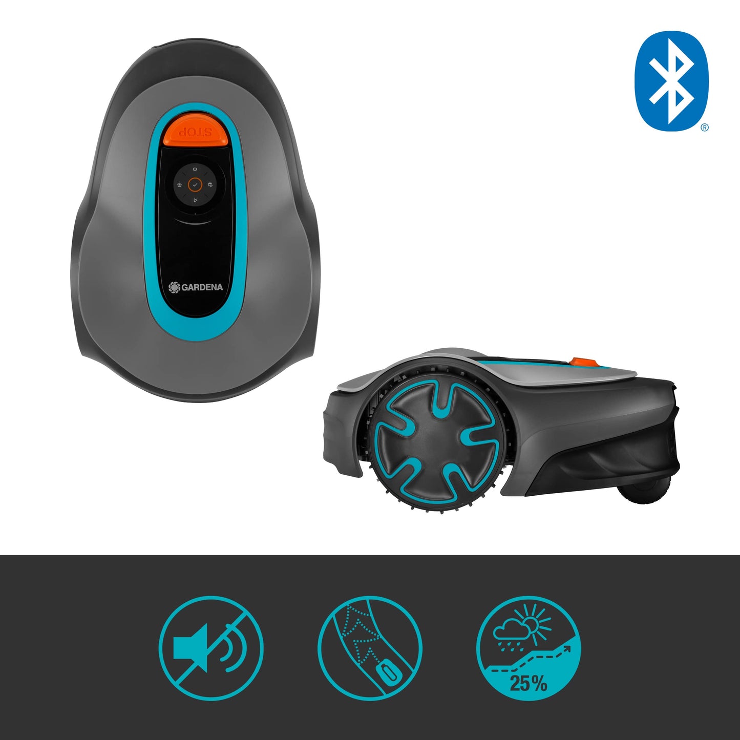 Gardena SILENO minimo 500m² Mähroboter - Bluetooth App, programmierbar, für bis zu 500m² (15202-20)