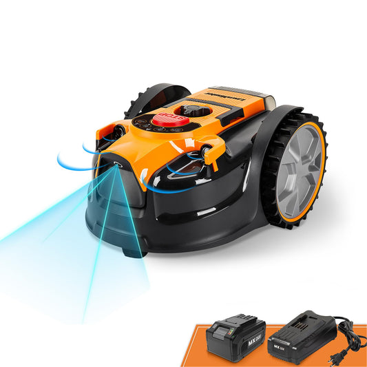 VBRM16 OcuMow Mähroboter - Kabellos, bis 150m², Hindernisvermeidung, geräuscharm, selbstfahrend